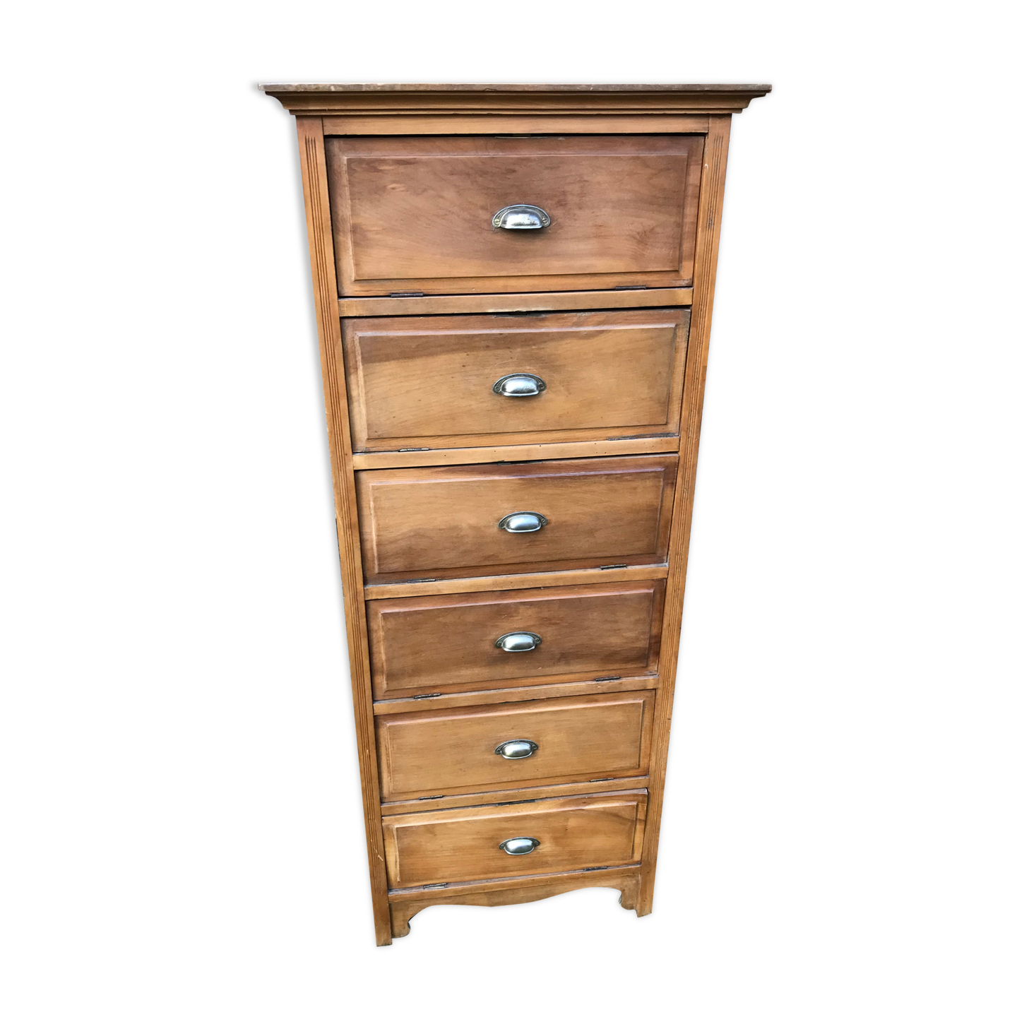 Old  clamshell filing cabinet 1950