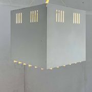 Modern minimalist cube ceiling light from the mid-century, Finland, 1960s.