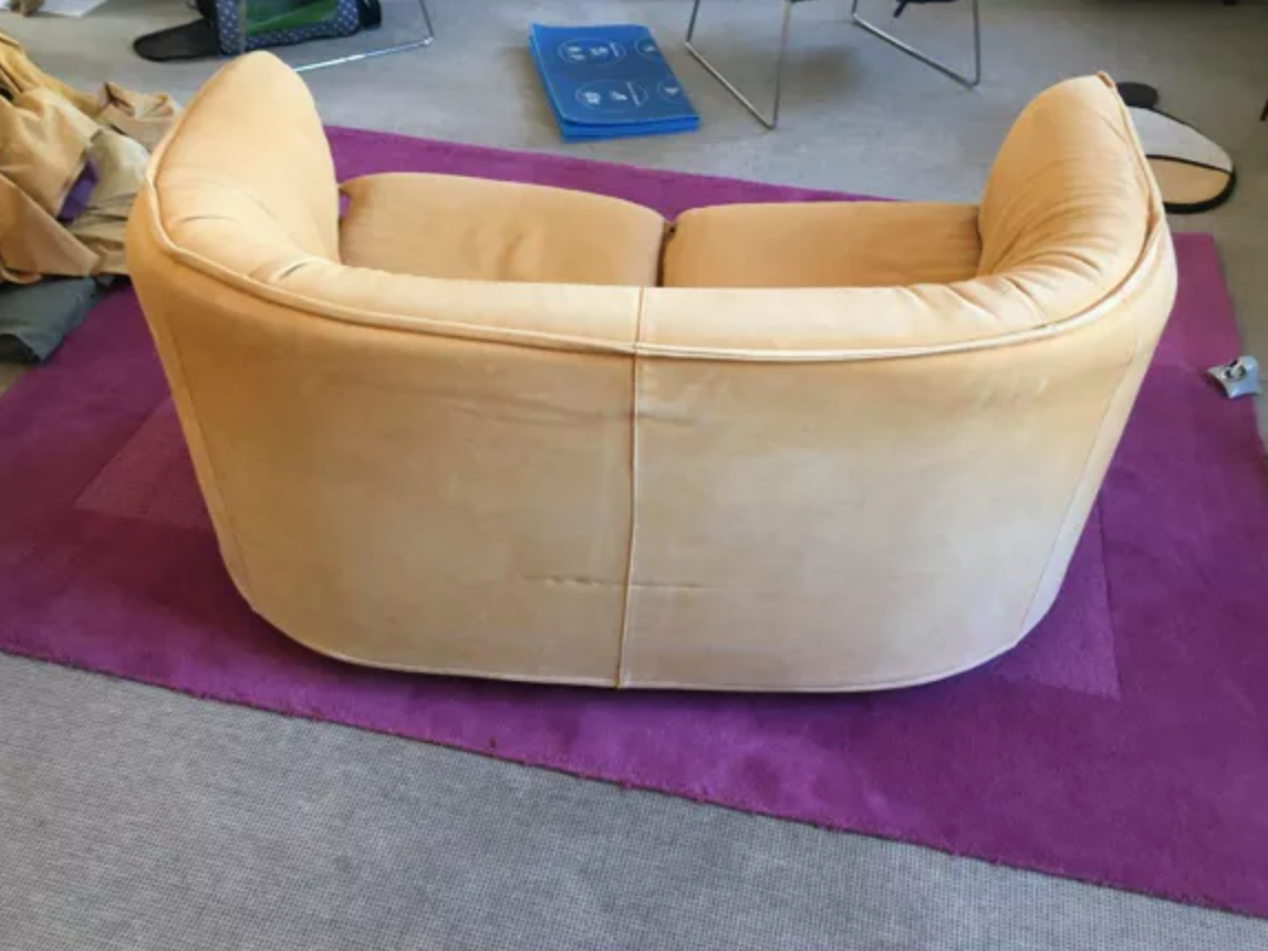 Alcantara leather sofa 2 places