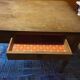 Vintage wooden antique farmhouse table with 2 drawers and their key