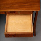 Danish vintage teak design desk by svend age madsen for hp hansen, 1960s