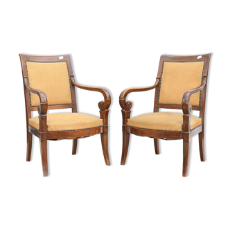 Paire de fauteuils style Empire