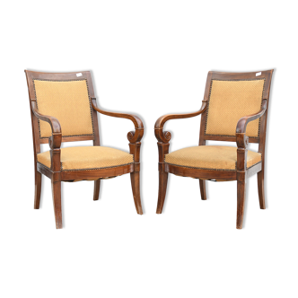 Pair of Empire style armchairs
