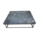 Square table Torei in grey Carnico marble, Cassina