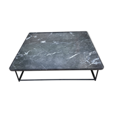 Torei square table Carnico gray marble - H 31