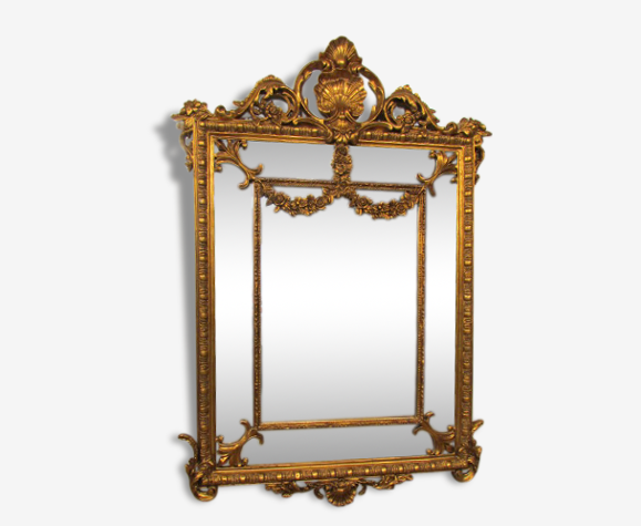 Splendide et gigantesque miroir doré | Selency