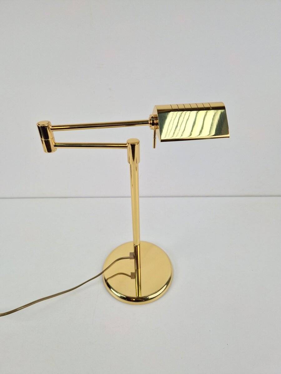 Regency Brass Adjustable Table Lamp from Egoluce, 1970s