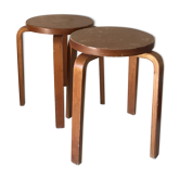 Paire de tabourets années 60