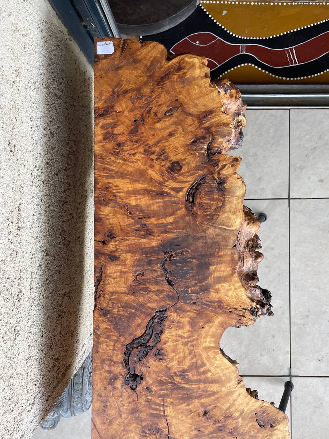 Raw wood console