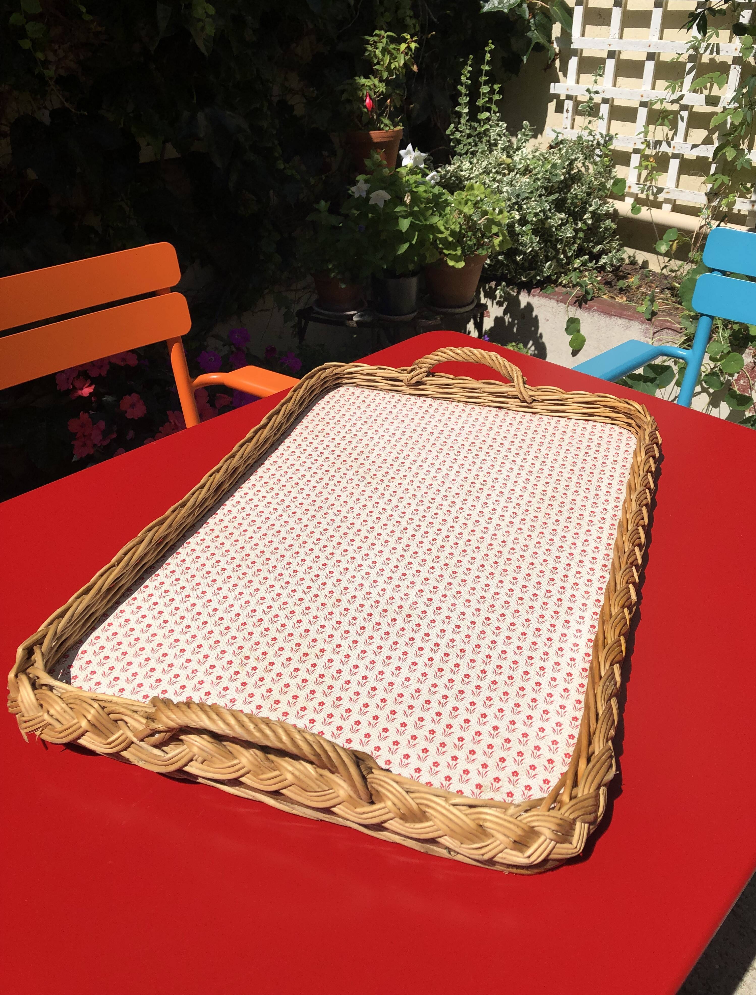 rattan orangeade tray