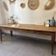 Authentic vintage farmhouse table from the 1950s in solid oak.