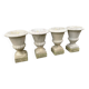 4 Médicis vases in concrete and 4 bases