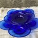 Blue colbat plates in blown glass