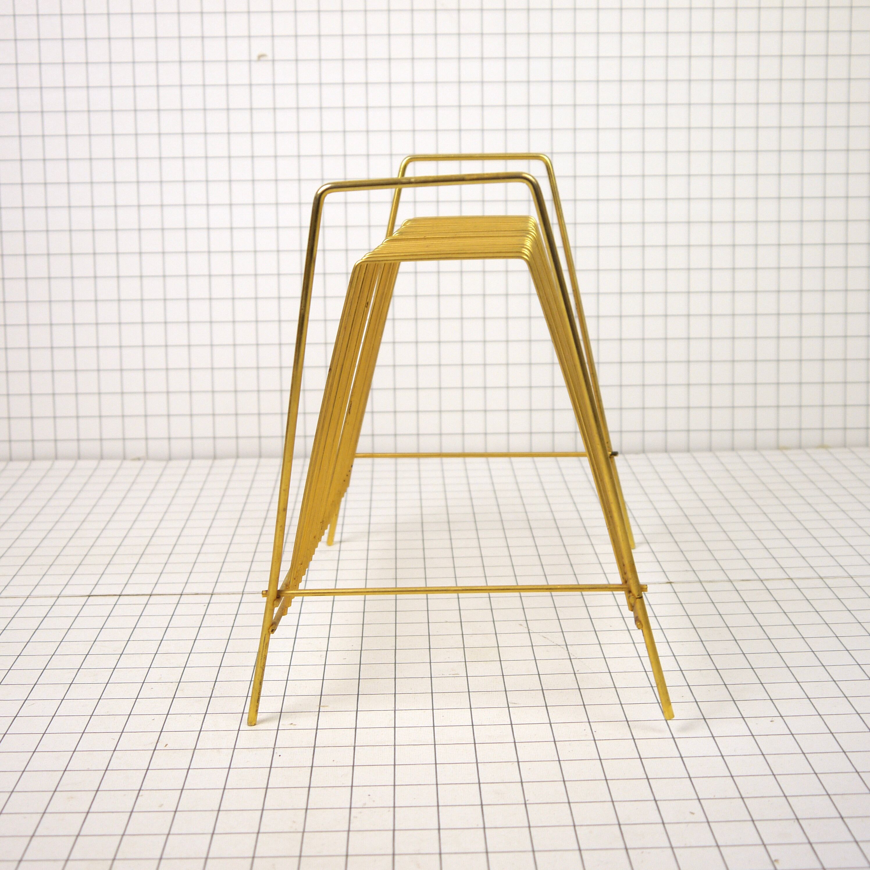 Gold brass vinyl holder