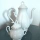 Grande Cafetière Et Sucrier En Porcelaine Fine Italie