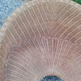 Rattan armchair and rattan coffee table from the 70s