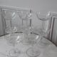 Set of 8 crystal cups engraved 30s