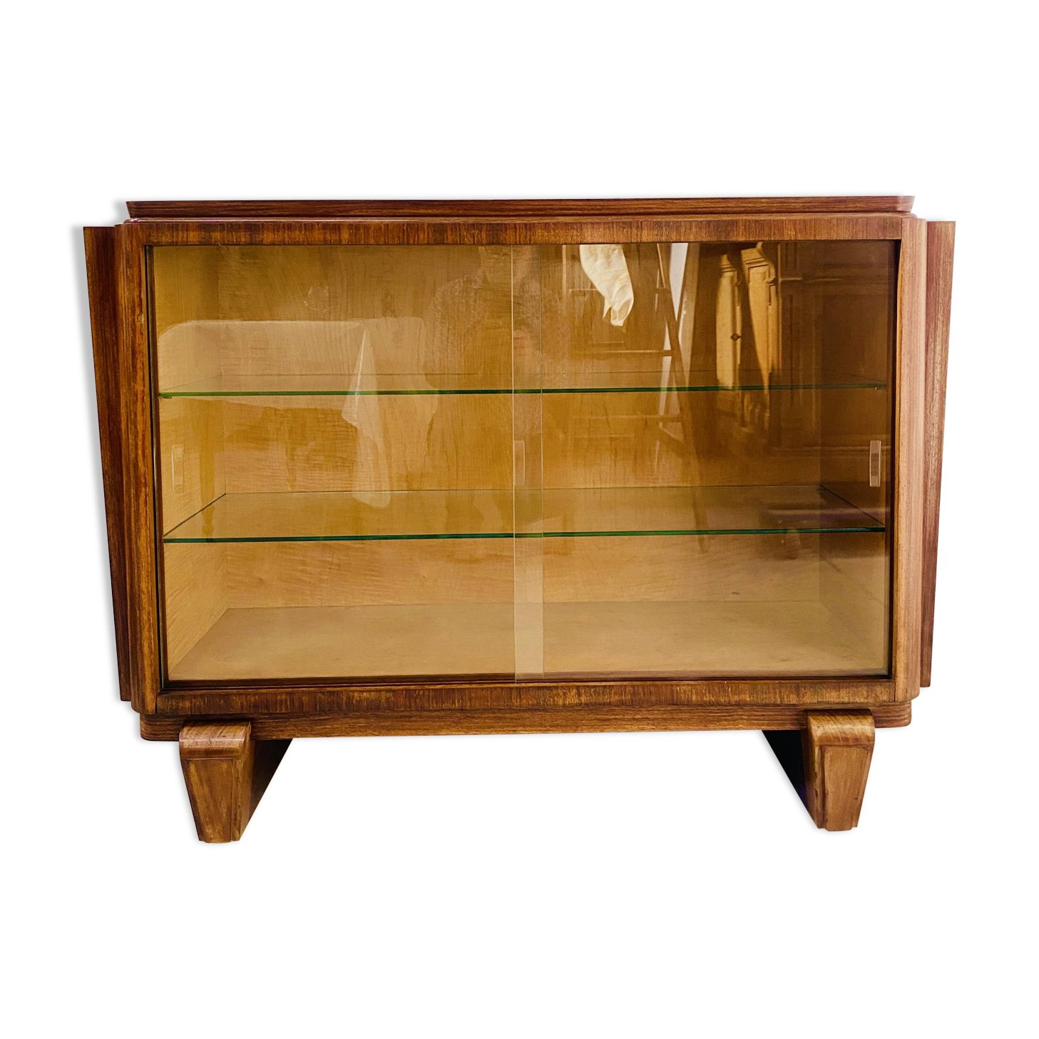Art Deco display case in mahogany and veneer, 20th century