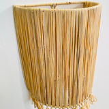 Raffia wall lamp