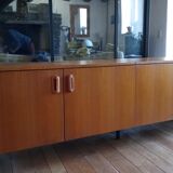 Teak veneer sideboard