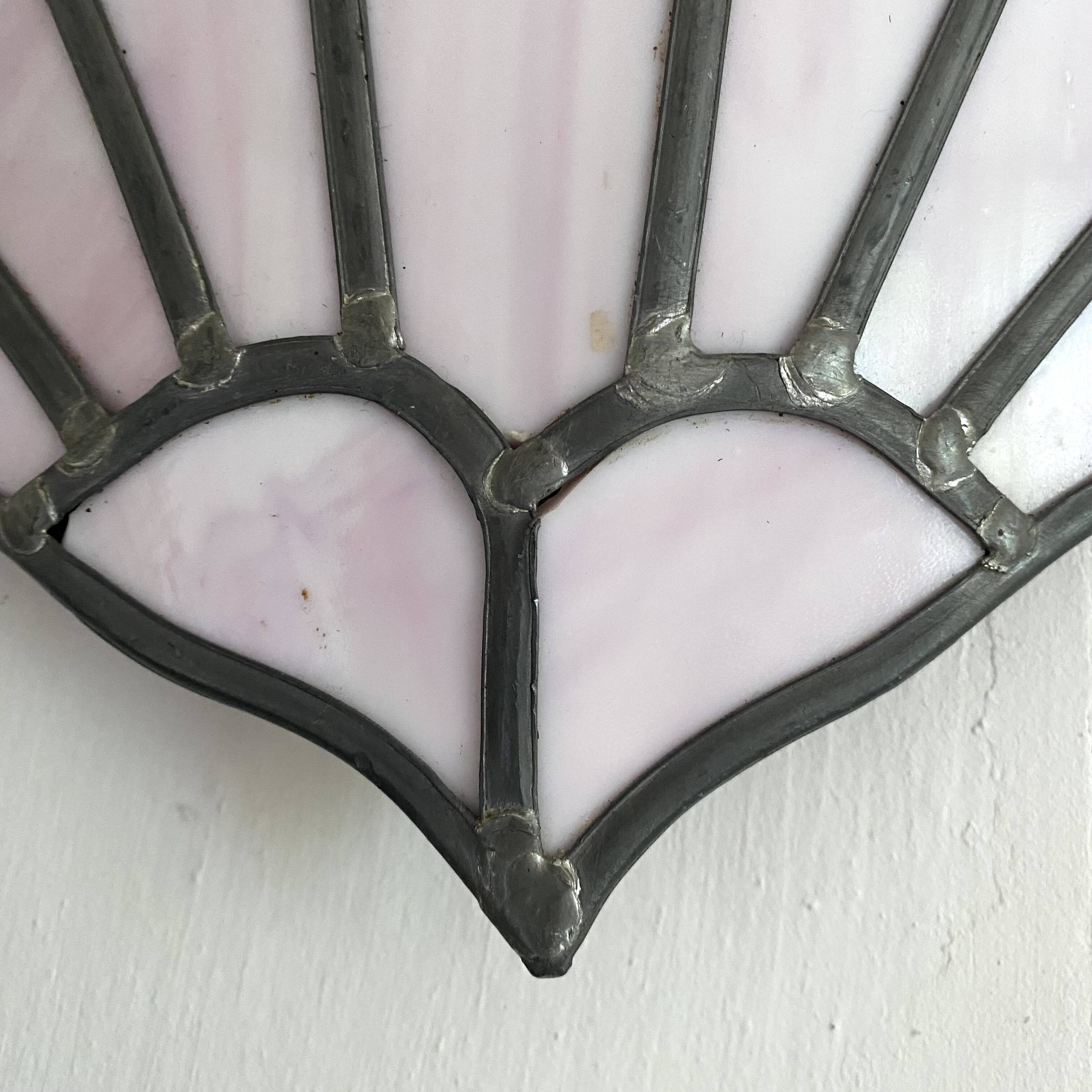 Stained glass shell wall light