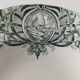 Plata oval iron earth A. Lebacqz & M. Bouchart St Amand Persian model