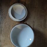 Bonbonnière pedestal table holder rings porcelain limoge