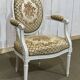 1970s Louis XVI style cabriolet armchair