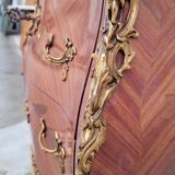 Louis XV Style Commode Stamped in Richly Decorated Rosewood Marquetry