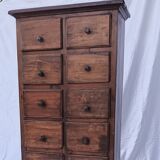 Ancien meuble de métier chiffonnier 8 tiroirs