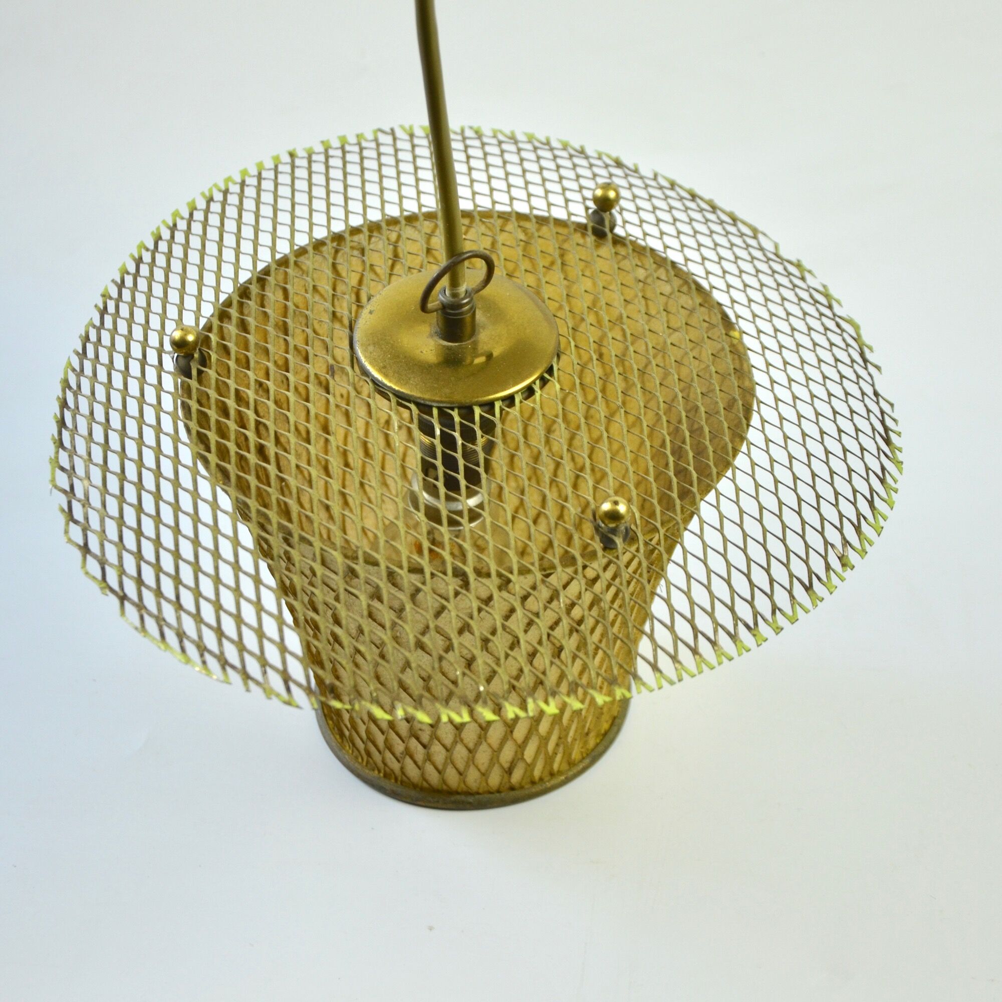Perforated sheet metal chandelier 1950's