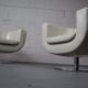 Fauteuils en cuir B&B Italia « Tulip » conçus par Jeffrey Bernett en 2000