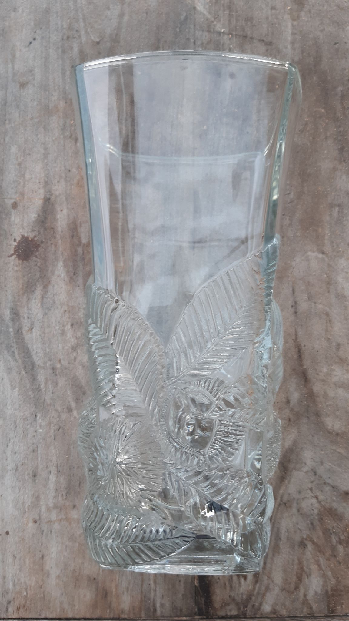 Vase verre pressé 1950