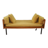 Vintage daybed/bench 1960 oak and rattan