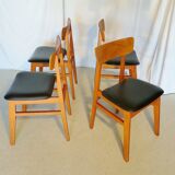 Set of four scandinavian chairs