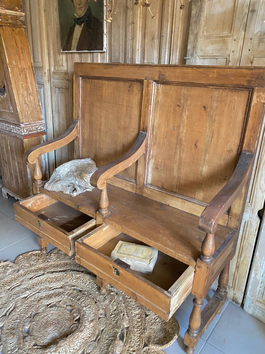 Old church bench