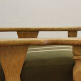 Vintage 1960s Danish low back lounge chairs in light oak, Henning Kjærnulf style