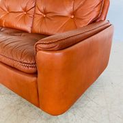 Vintage Danish mid-century cognac leather 2-seater sofa by Sigurd Resell