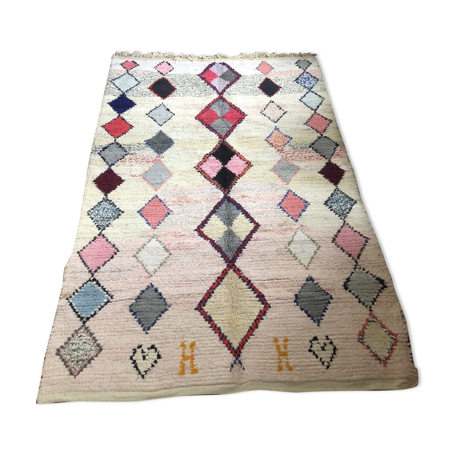 Carpet berber boucharouite done hand to morocco 135x200cm