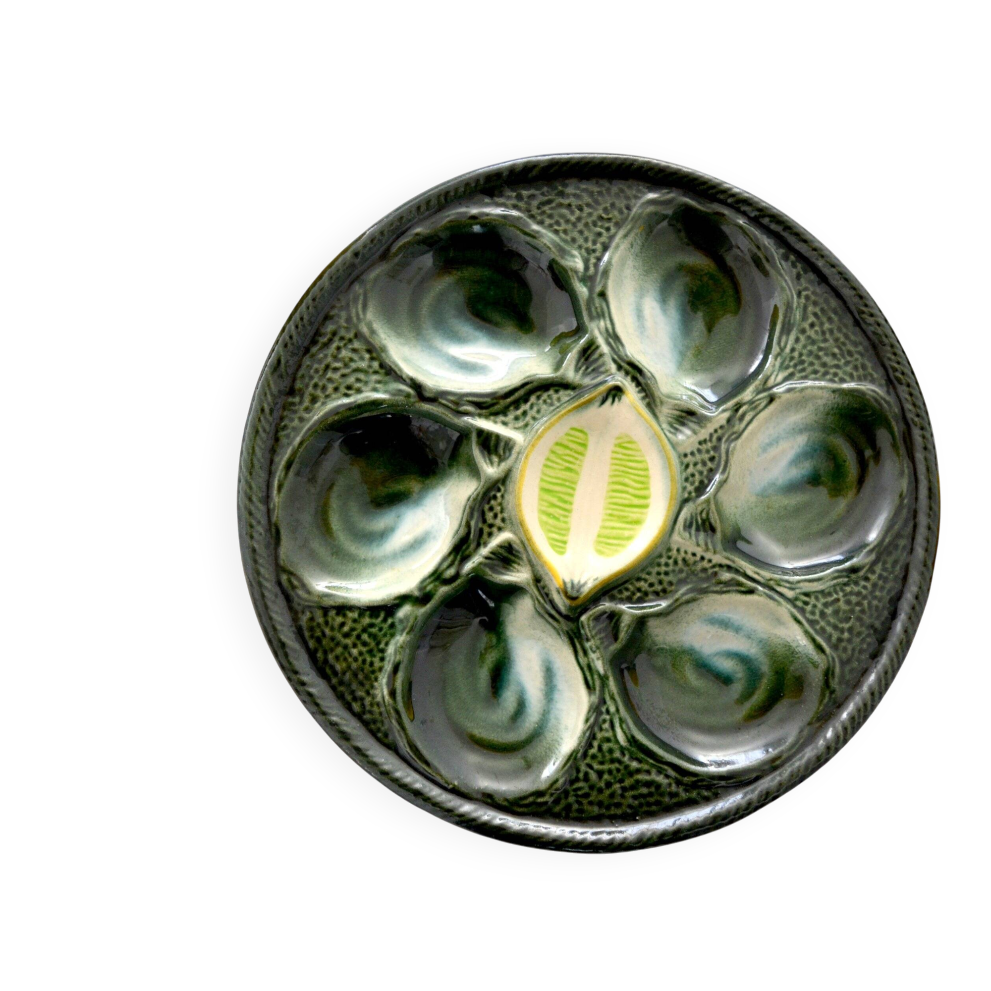 Saint Clément oyster plate, ceramic