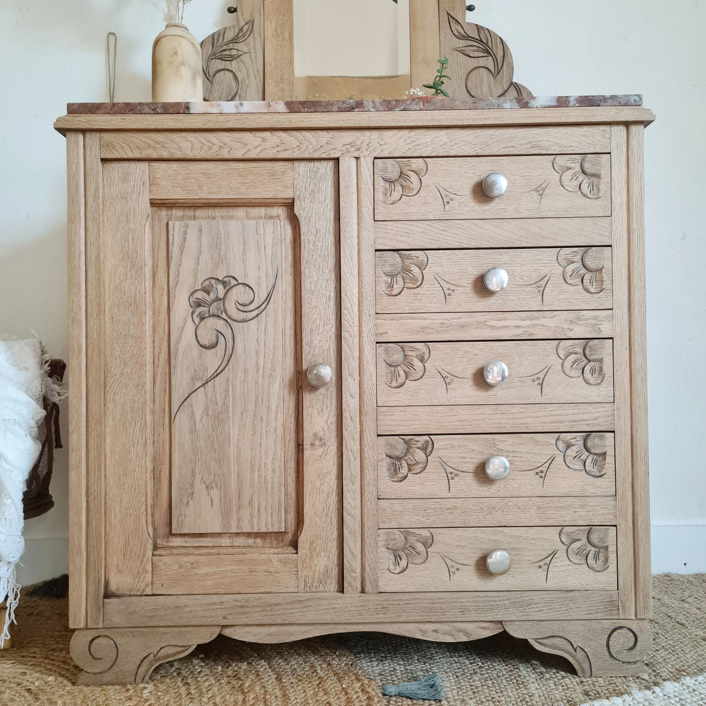 Dresser Art Deco wood brut