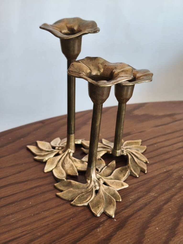 Brass candlestick.