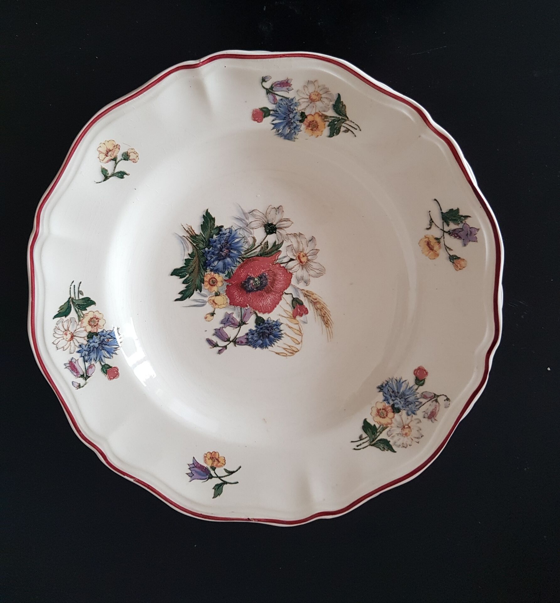 Set of 4 deep plates Sarreguemines Agreste