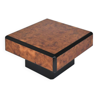 Vintage coffee table in elm burl