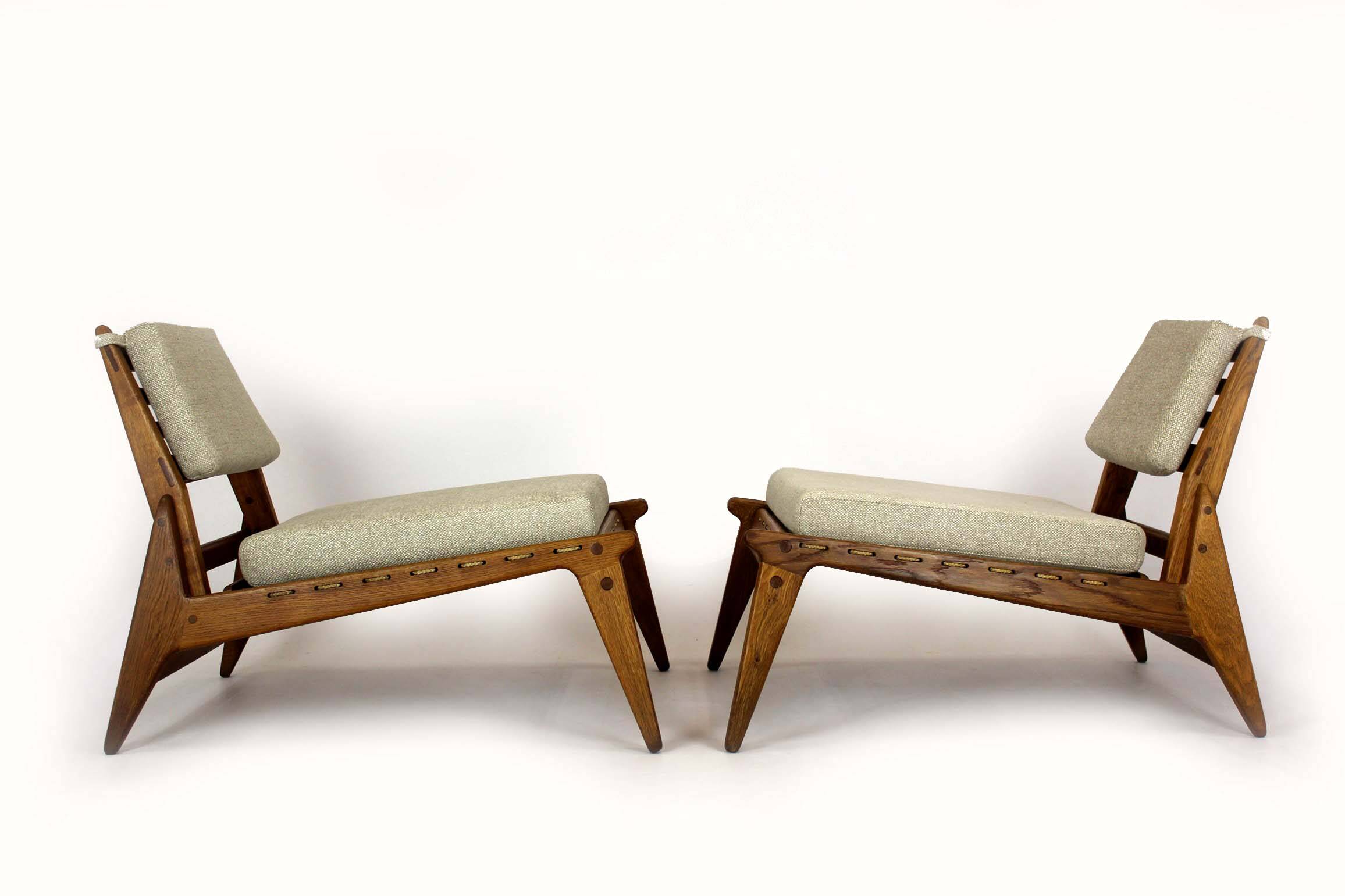 Restored Mid-Century Scandinavian Hunting Chairs by Kristiansson, 1950s