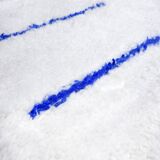 Authentic Beni Ouarain Berber rug with Majorelle blue patterns