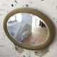 Napoleon oval mirror with 19th century cane