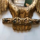 Witch mirror shape vintage owls 28x38cm