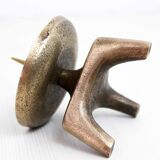Brutalist bronze candle holder