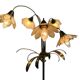 Lampadaire/lampadaire vintage en forme de lotus doré